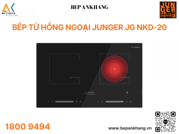 Bếp 2 Vùng Nấu Từ Kết Hợp Hồng Ngoại Junger NKD-20 - Made in ThaiLand